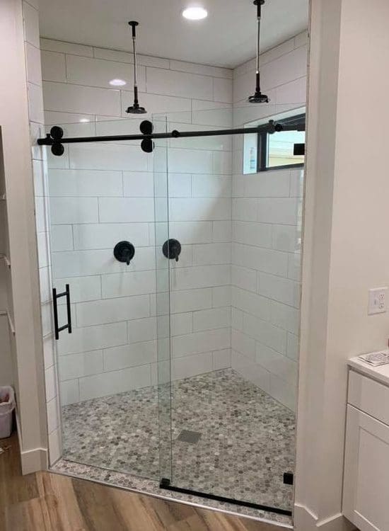 Beautiful Bathroom remodel with glass sliding doors