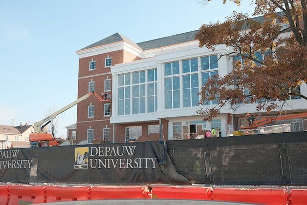 DePauw University Exterior construction