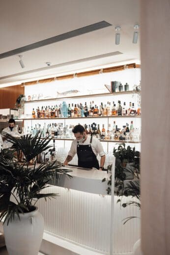 beautiful bar back display shelves