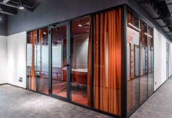 conference room divider with glass