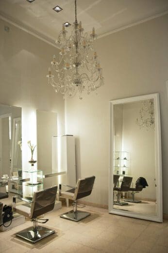 elegant salon with beautiful mirrors elegant salon with beautiful mirrors