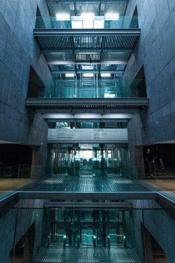 glass walls on several floors glass walls on several floors
