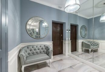 hotel sitting nook with beautiful mirros hotel sitting nook with beautiful mirrors
