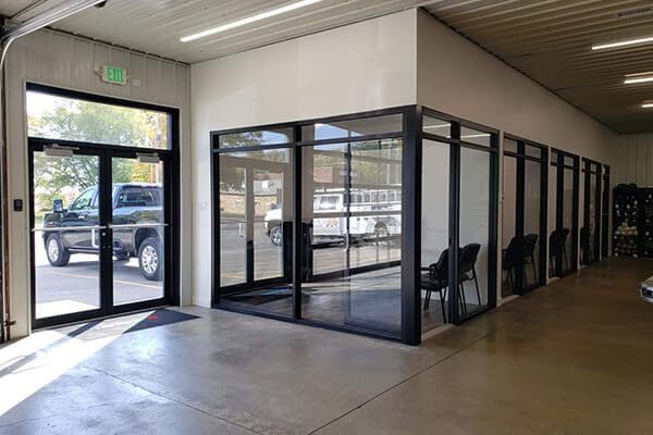 private office glass divider wall Reeder Trausch Marina